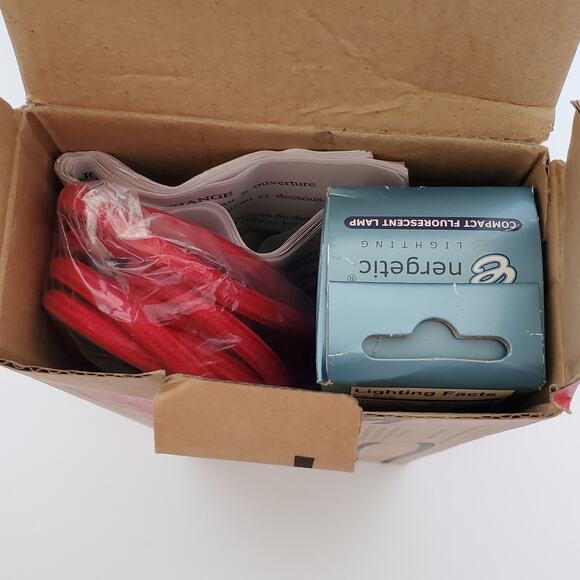 West Elm Plug-In Pendant Cord Set Red Swag Pendant Light Kit 15 ft New - Picture 10 of 16